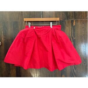 Taffeta full mini skirt with rhinestone detail